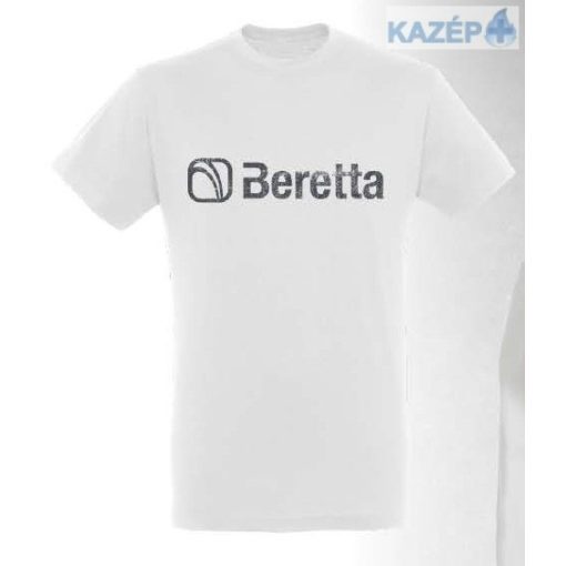 Beretta póló koptatott felirattal (fehér)